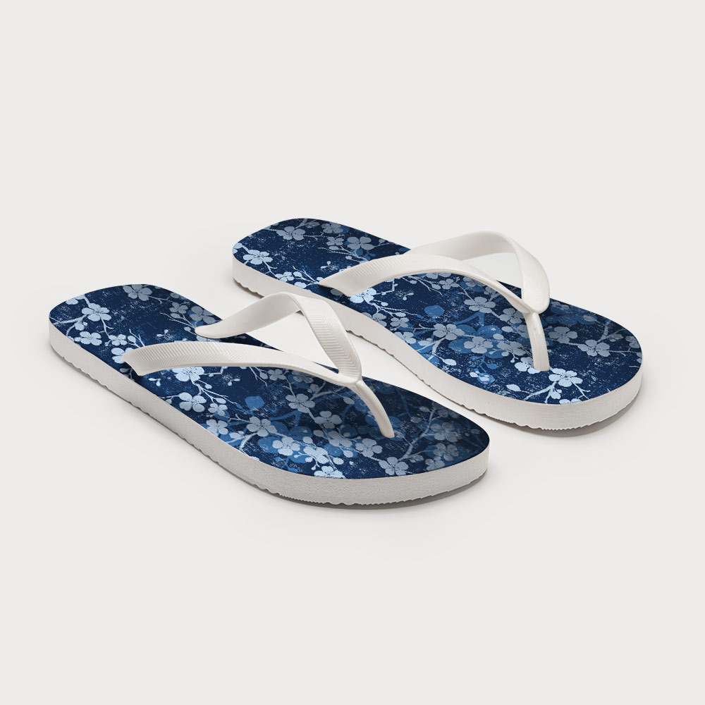 Tokyo-Tiger Midnight Blossoms Flip Flops
