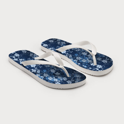 Tokyo-Tiger Midnight Blossoms Flip Flops
