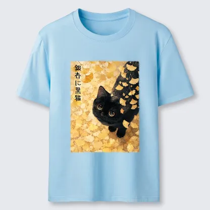 Tokyo-Tiger Ginkgo Black Cat Art Classic T-Shirt