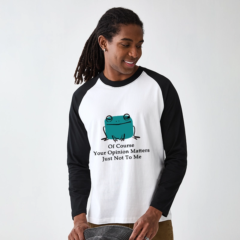 Tokyo-Tiger Cool Frog Unbothered By Others Opinions Raglan Long Sleeve T-shirt