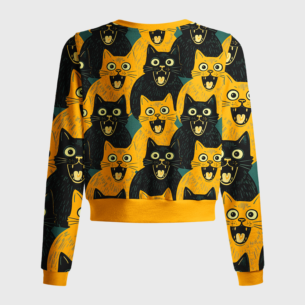 Tokyo-Tiger Yellow Cat And Black Cat Women's Lightweight Cardigan
