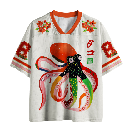Tokyo-Tiger Colorful Octopus Art Mesh Jersey