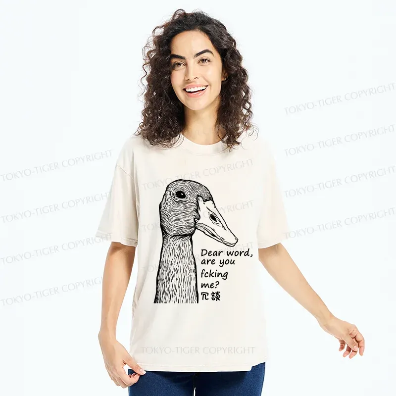 Tokyo-Tiger Joking Duck Washed T-Shirt