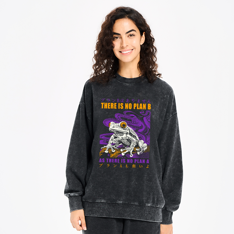 Tokyo-Tiger Thers Is No Plan B Frog Washed Sweatshirt