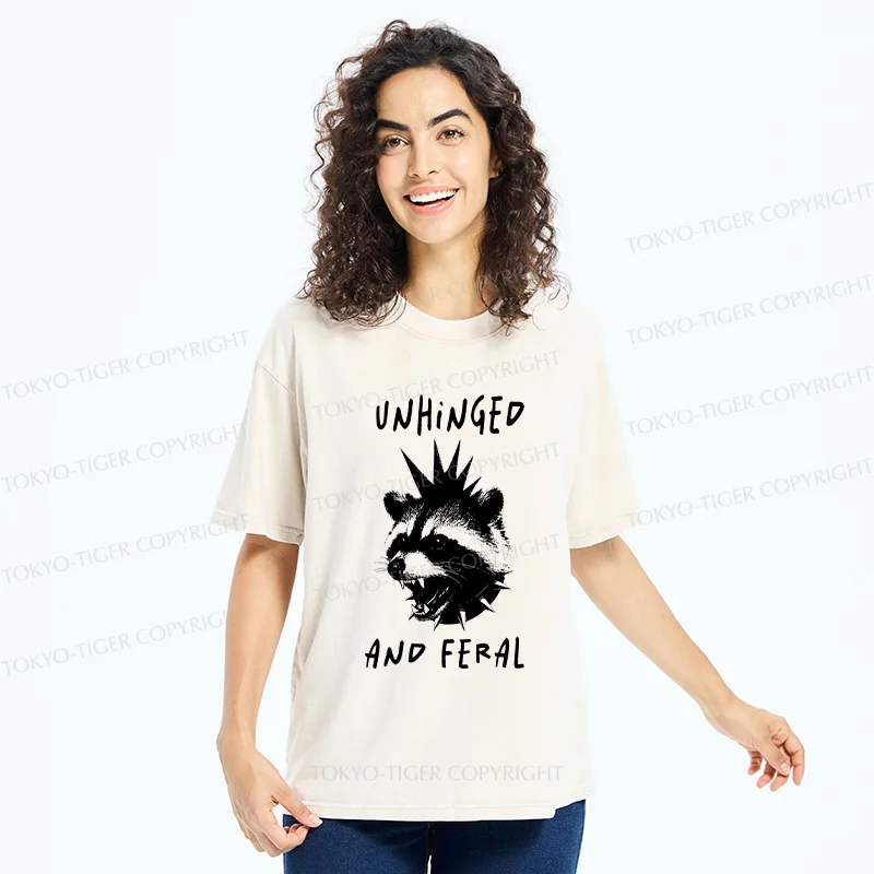 Tokyo-Tiger Wild Rock Raccoon Washed T-Shirt