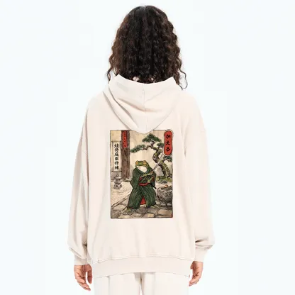 Tokyo-Tiger Samurai Frog Training Washed Zip Hoodie