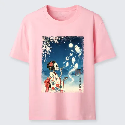 Tokyo-Tiger Moon Skeleton Ghost Classic T-Shirt