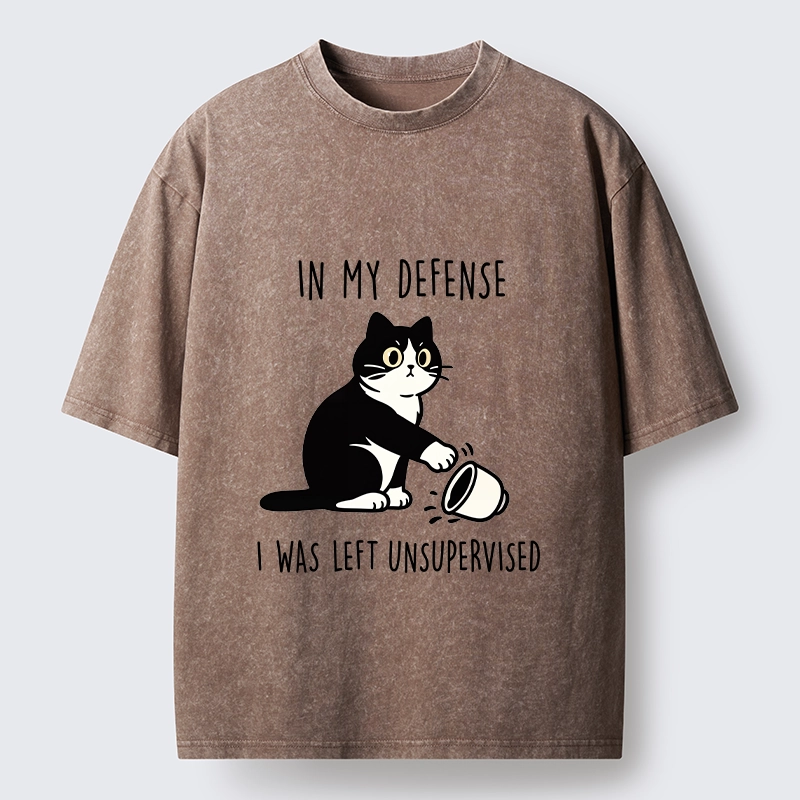 Tokyo‑Tiger Funny Naughty Cat Washed T‑Shirt