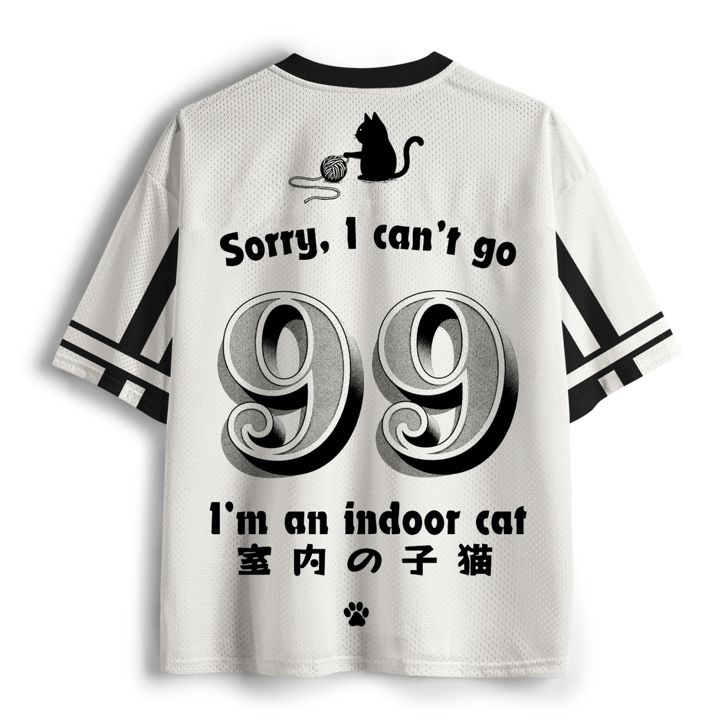Tokyo-Tiger Indoor Cat Meme Mesh Jersey