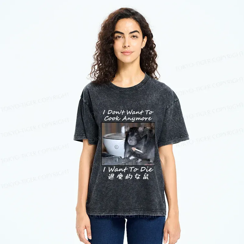 Tokyo-Tiger Decadent Mouse Washed T-Shirt