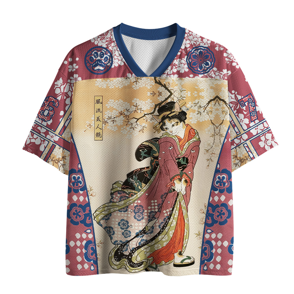 Tokyo-Tiger Kimono Cat Princess Mesh Jersey