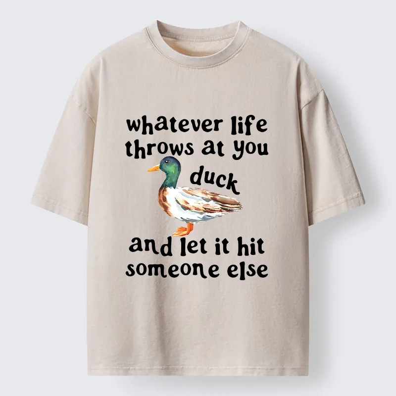 Tokyo‑Tiger Funny Duck Life Trouble Meme Washed T‑Shirt Sale