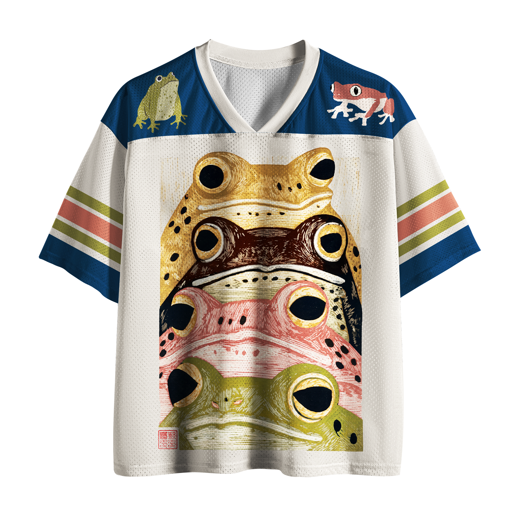 Tokyo-Tiger Leap Frog Gradient Mesh Jersey