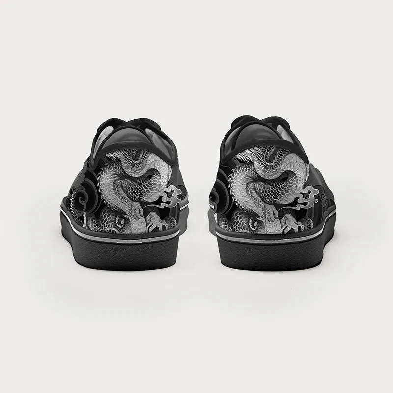 Tokyo-Tiger Majestic Dragon Entwined Canvas Shoes