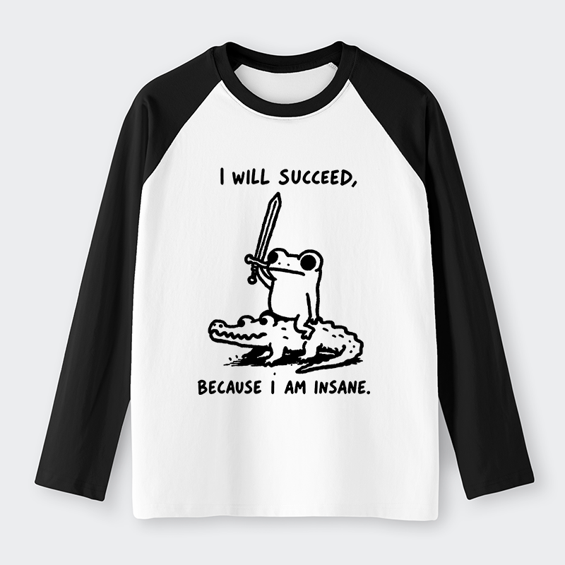 Tokyo-Tiger Warrior Frog Funny Meme Raglan Long Sleeve T-shirt