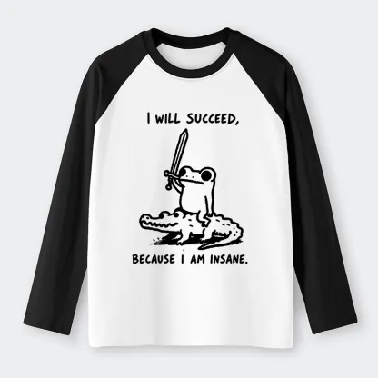Tokyo-Tiger Warrior Frog Funny Meme Raglan Long Sleeve T-shirt