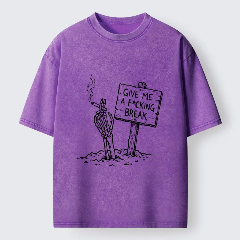 Tokyo‑Tiger Skeleton Stress Mood Washed T-Shirt