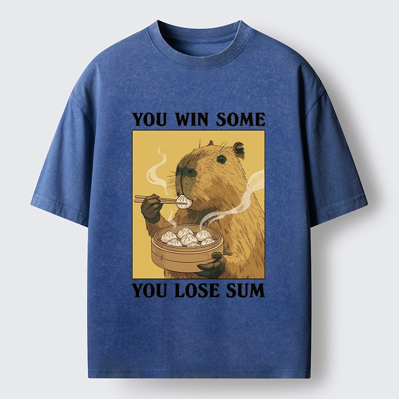 Tokyo‑Tiger Meme Capybara Snack Washed T‑Shirt