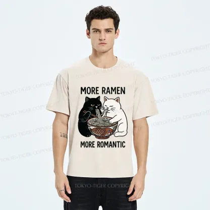 Tokyo-Tiger Two Cats Are Eating Ramen Washed T-Shirt