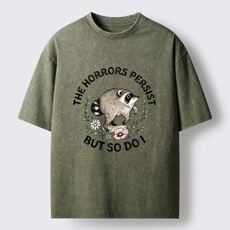 Tokyo‑Tiger Jimothy Raccoon Funny Meme Washed T‑Shirt