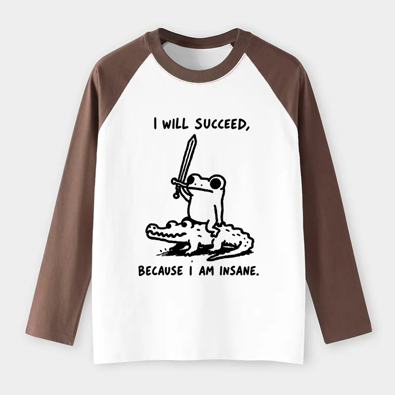 Tokyo-Tiger Warrior Frog Funny Meme Raglan Long Sleeve T-shirt