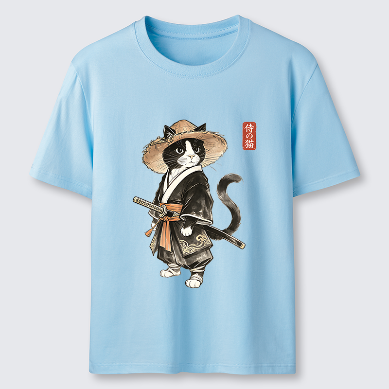 Tokyo-Tiger Funny Samurai Cute Cat Classic T-Shirt