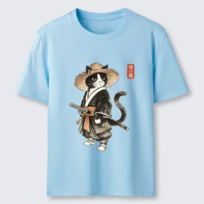 Tokyo-Tiger Funny Samurai Cute Cat Classic T-Shirt