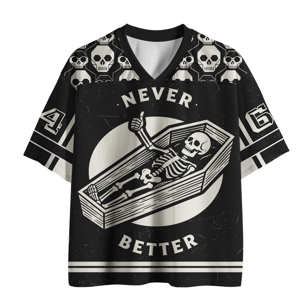 Tokyo-Tiger Never Better Skull Mesh Jersey