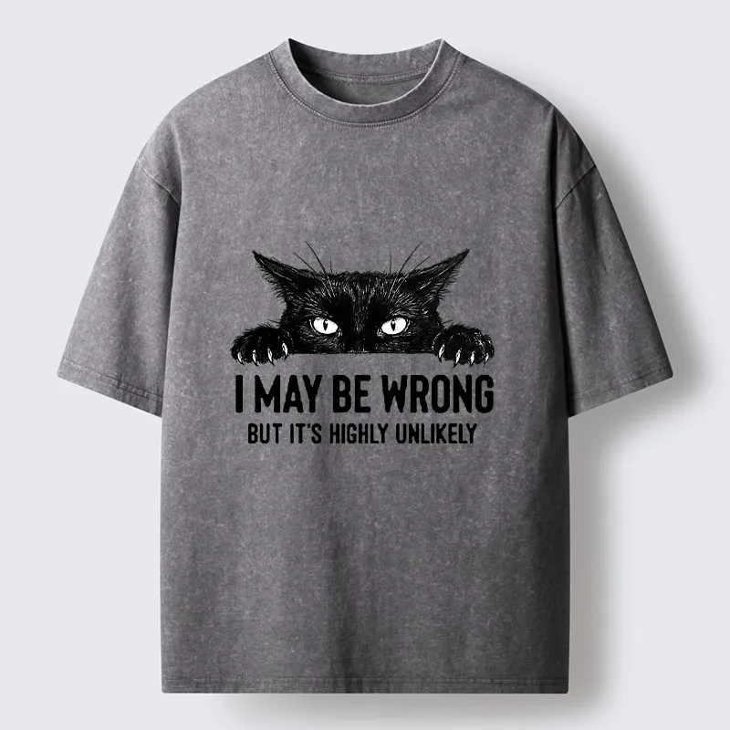 Tokyo-Tiger Confident Cat Meme Washed T-Shirt