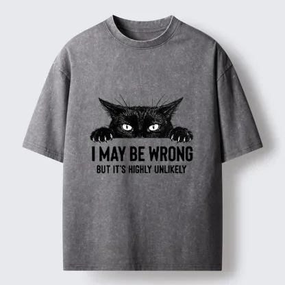 Tokyo-Tiger Confident Cat Meme Washed T-Shirt