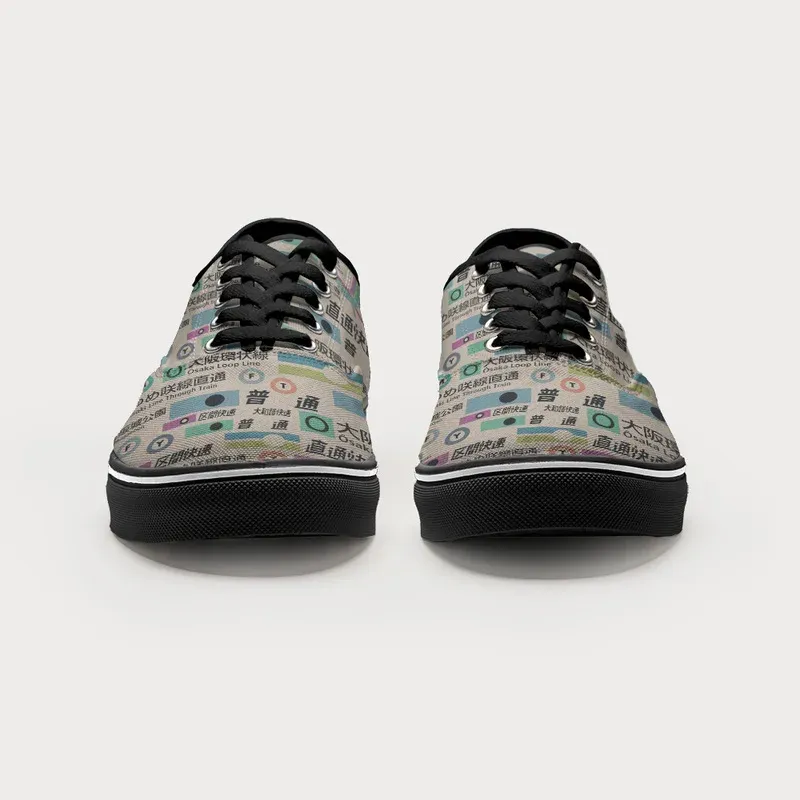 Tokyo-Tiger Japanese Train Routes Canvas Shoes