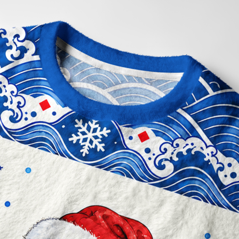Tokyo-Tiger Christmas Octopus Christmas Ugly Sweatshirt