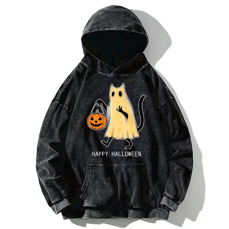 Tokyo-Tiger Halloween Cat Soul Washed Hoodie