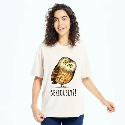 Tokyo-Tiger Seriously Confused Owl Meme Art Washed T-Shirt