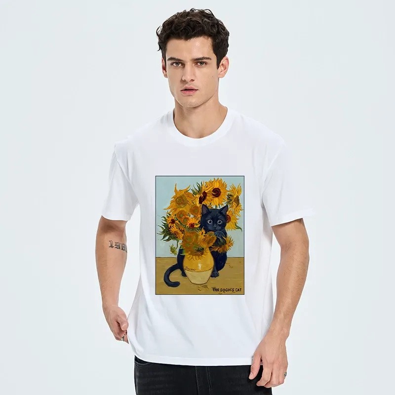 Tokyo-Tiger Oil Painting Cat Sunflower Soft Vibe Classic T-Shirt