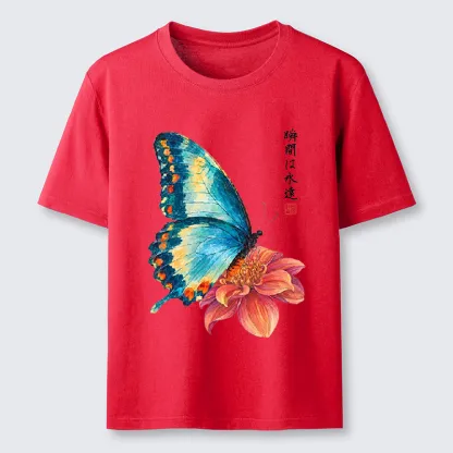Tokyo-Tiger Flower Butterfly Vibe Classic T-Shirt