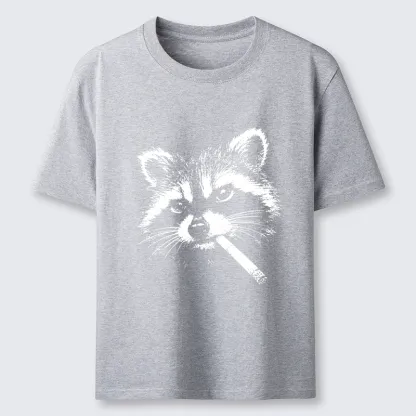 Tokyo-Tiger Vintage Smoking Raccoon Classic T-Shirt