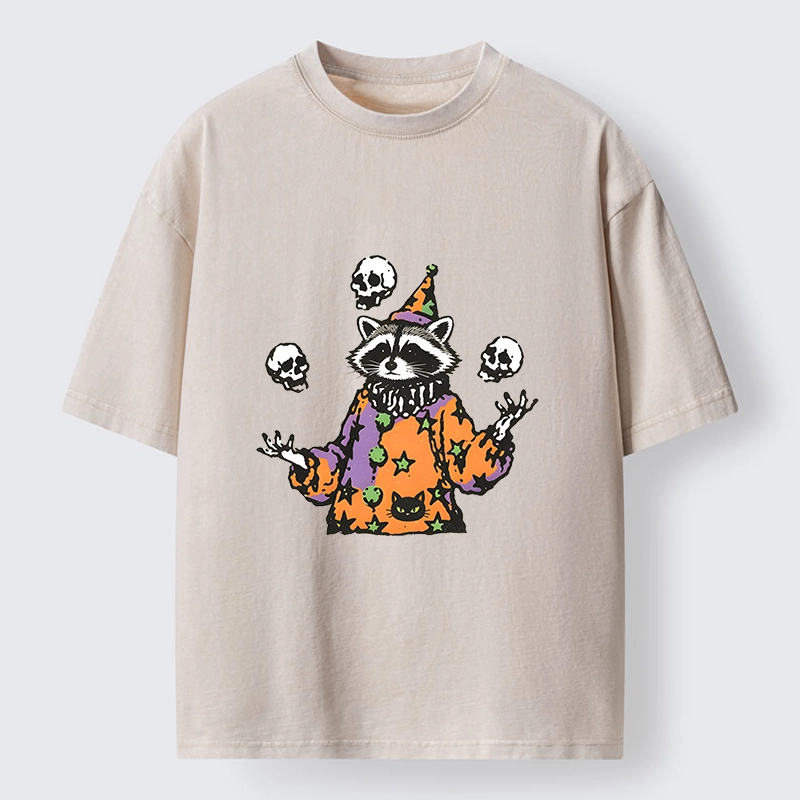 Tokyo‑Tiger Meme Jester Raccoon Washed T‑Shirt