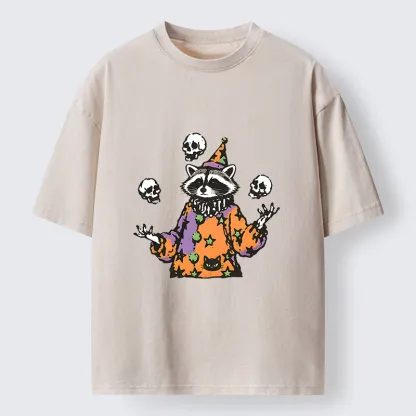 Tokyo‑Tiger Meme Jester Raccoon Washed T‑Shirt