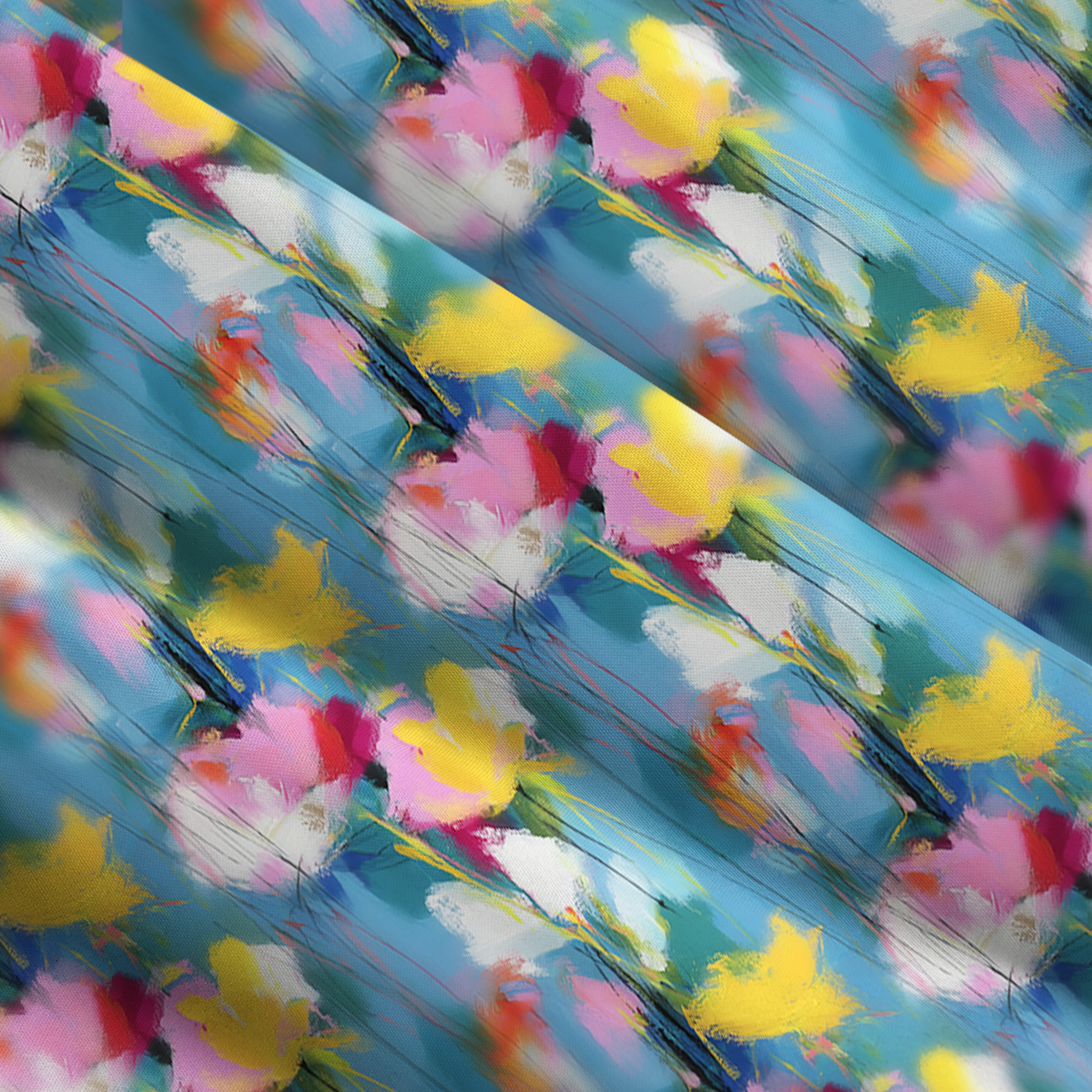 Tokyo-Tiger Summer Splash Abstract Paint Maxi Dress