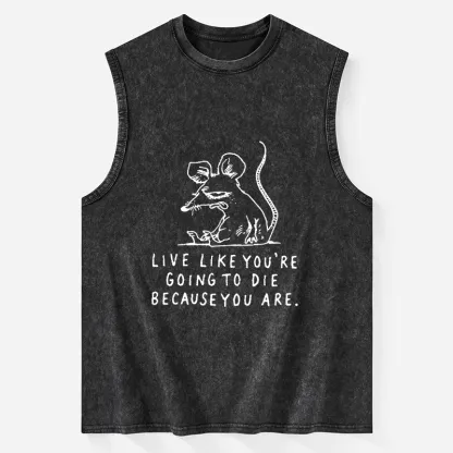 Tokyo-Tiger Funny Meme Sarcastic Rat Life Truth Washed Tank