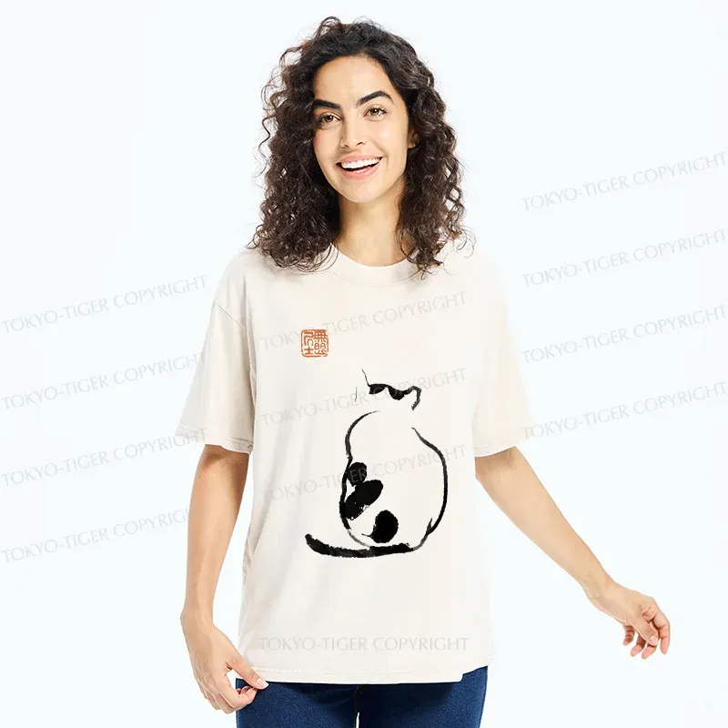 Tokyo-Tiger Cat's Back Japan Washed T-Shirt