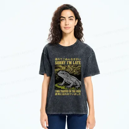 Tokyo-Tiger Lizard Trapped In The Void Washed T-Shirt
