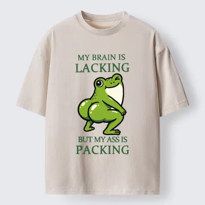 Tokyo-Tiger Funny Booty Frog Meme Washed T-Shirt