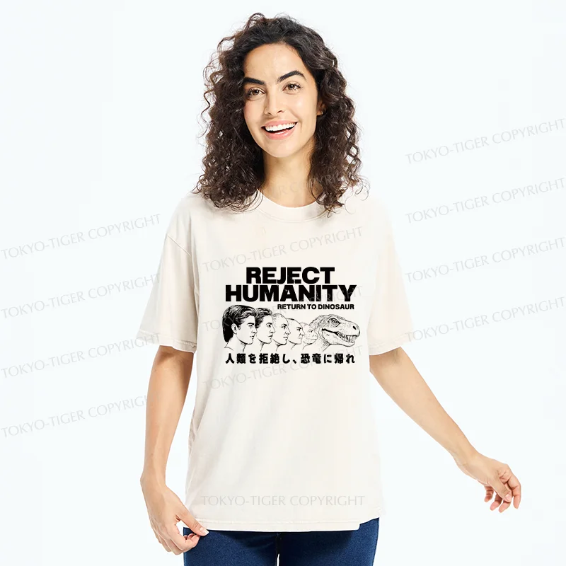 Tokyo-Tiger Return To Dinosaur Washed T-Shirt