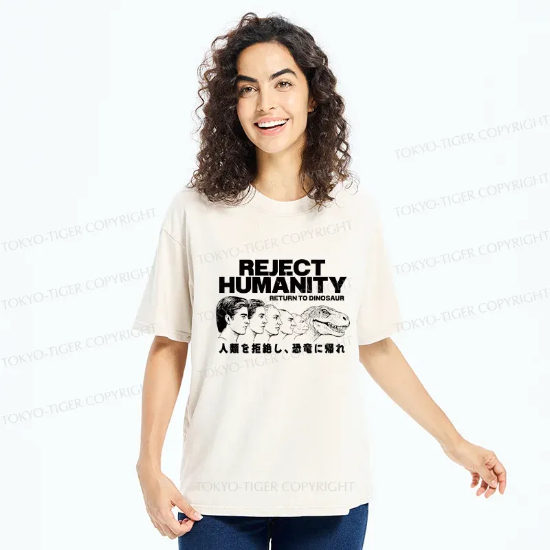 Tokyo-Tiger Return To Dinosaur Washed T-Shirt