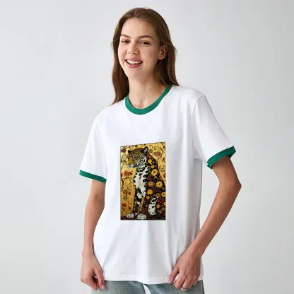Tokyo-Tiger Magnificent Leopard Trim T-Shirt