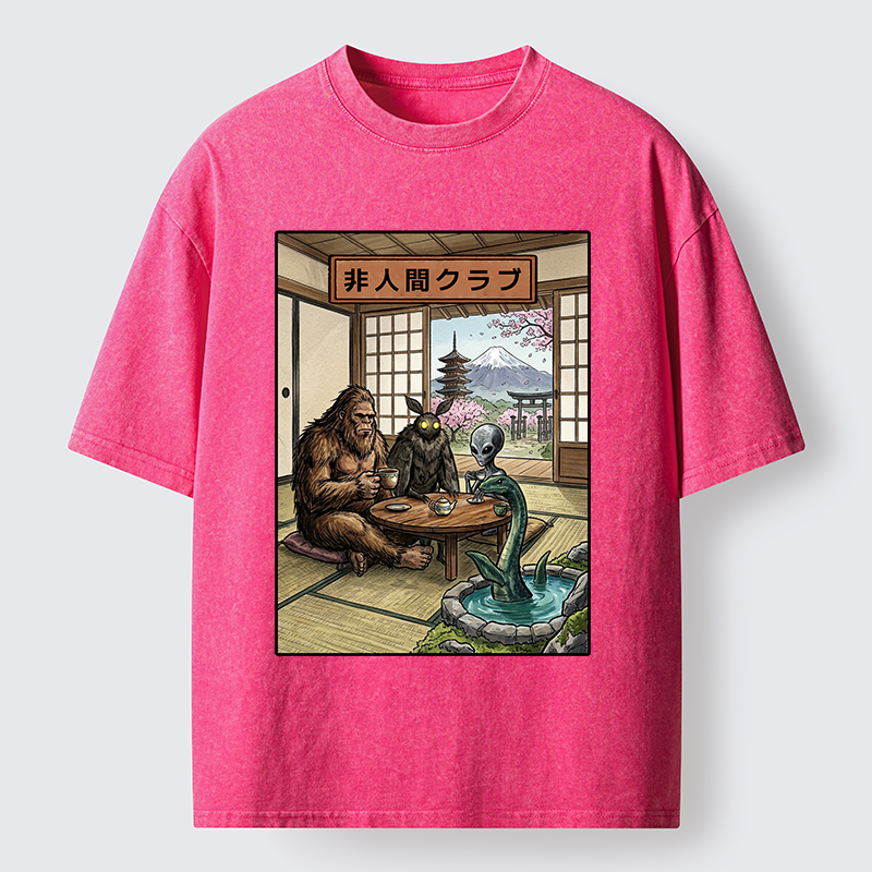 Tokyo-Tiger Monster Tea Party Washed T-Shirt