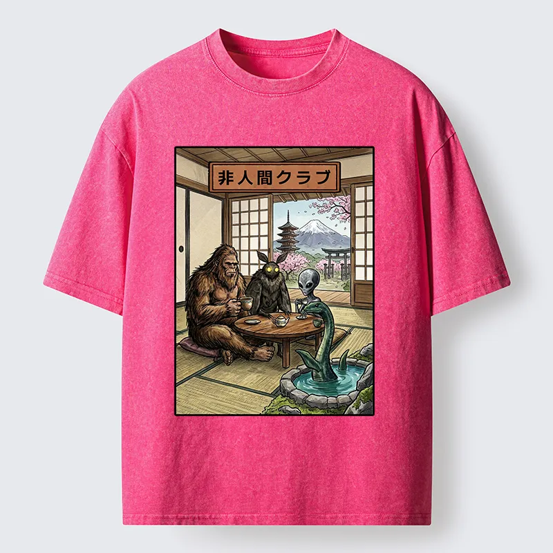 Tokyo-Tiger Monster Tea Party Washed T-Shirt