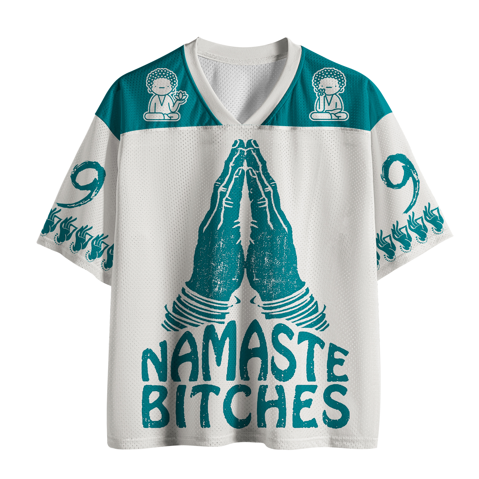 Tokyo-Tiger Interesting Zen Culture:Namaste Bitches Mesh Jersey